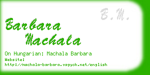barbara machala business card